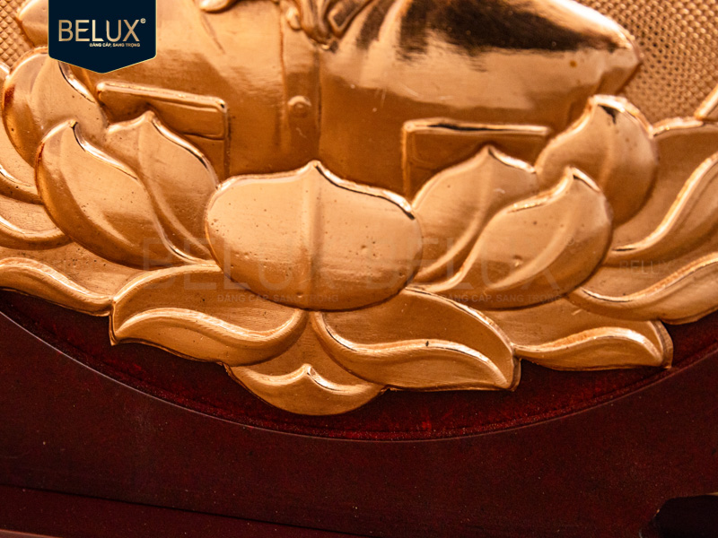 Biểu trưng Bác Hồ bằng đồng đỏ cao 25cm